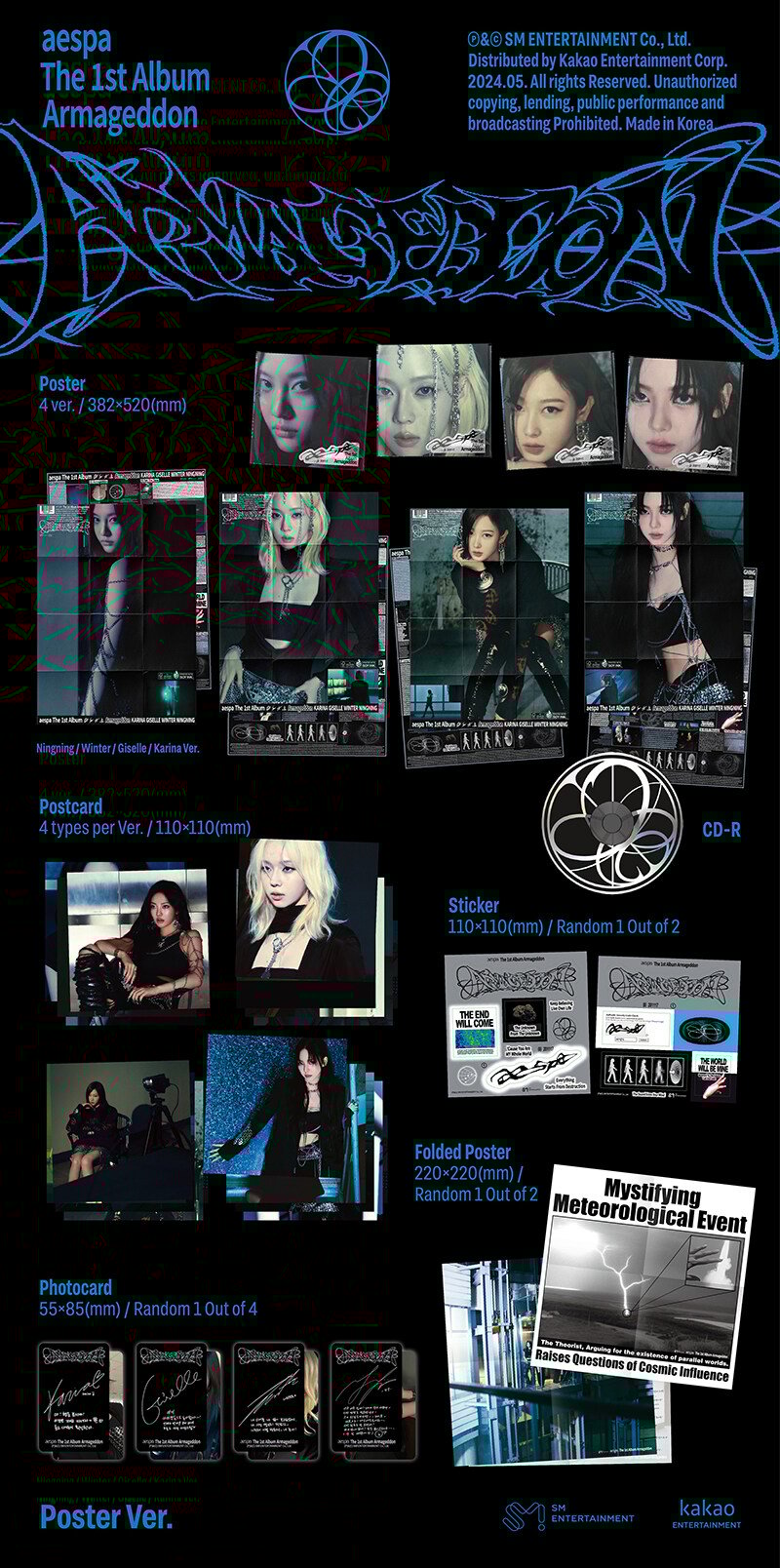 aespa - Armageddon (Poster Version) (1st Album) CATCHOPCD Hanteo